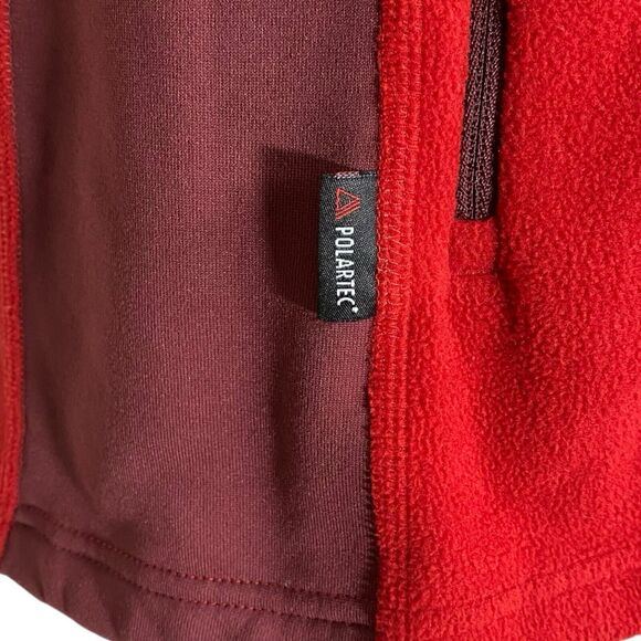 Haglofs Fleece Jacket Womens XS Polartec Red Full Zip High Neck Gorpcore Hiking - Picture 10 of 16